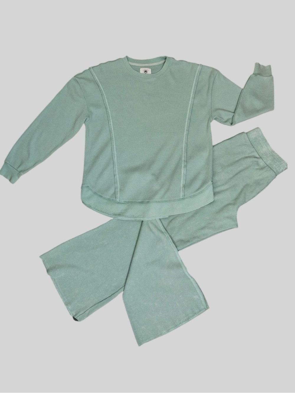 SUNDRY waffle cotton lounge set M